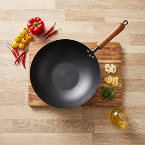 Poêles à frire en acier au carbone nitrué prétraité, faciles à nettoyer, tailles 26 cm et 34 cm, plusieurs tailles disponibles pour la cuisine - Product Image 2