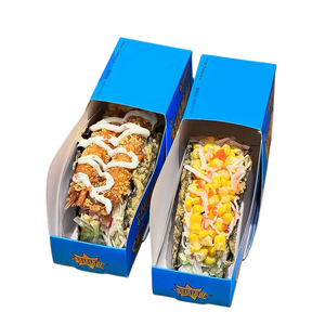 Caja de Embalaje para Llevar de Cartón para Alimentos, Biodegradable, Ecológica, Desechable, Reciclable, con Logotipo Personalizado, para Sushi, Tacos, Galletas - Product Image 2
