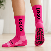 Chaussettes personnalisées OEM ODM, processus Jacquard, logo personnalisé, chaussettes de sport antidérapantes, vente en gros pour le football et la gym