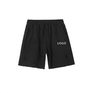 High Street Style Heavy Washed Loose Mens Shorts Fashion Hole Vintage Pantalones cortos para hombre - Product Image 3