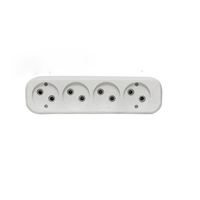 Wellsdiy Factory Flat Plug 4 AC EU Extension Socket OEM Wholesale 1.5-5 m Power Socket 10A Multiprise pour usage domestique