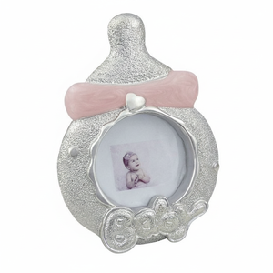 PHOTOFRAME Baby's Bottle 30mm <b>Pink</b> Plastic <b>Frame</b> - Product Image 2