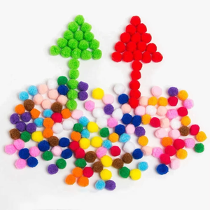 500 pièces de pompons faits main de 3 cm, de qualité supérieure, personnalisables pour la création de jouets DIY, la décoration de festivals et de mariages - Product Image 5