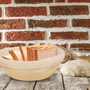 Bol à pâte en plastique couvre fouet hollandais pour pain au levain avec couvercle papier d'épreuvage sans Banneton - Product Image 2