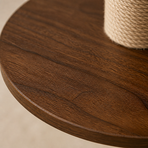 Table basse YAOYUE pour chat avec roulettes, table d'appoint pour chat avec griffoir en sisal intégré, couleur noyer - Product Image 4