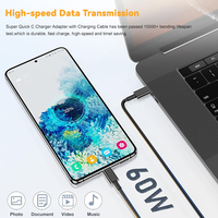 Câble de Données USB C de Rechargement Rapide Plaqué Nickel Populaire Vente en Gros, PD 60W, Type C 1M 1.5M 2M, Support Chargeurs de Téléphone
