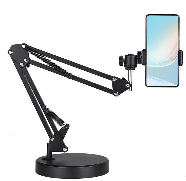 New Folding Creative Mobile Phone Tablet Mount Holder Stand with Aluminum Arm for Phone 4~13 Inches Desktop Support