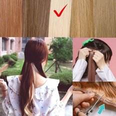 Piers de cabello humano vietnamita, palo preadherido de 8 pulgadas, ondulado, recto, Rubio vainilla (WD59464) con extremos súper dobles dibujados - Product Image 1