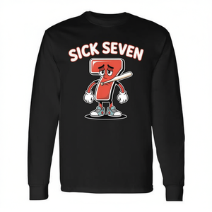 T-shirt à manches longues Sick Seven Meme avec design ludique sur le thème des jeux de mots - Product Image 2
