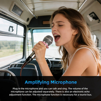 Autoradio 1 DIN para Camión/Autobús, 12-24V, con Bluetooth, USB, SD, FM, Amplificador de 4 Canales, Reproductor de MP3/DVD Multimedia con Micrófono