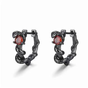 Année limitée serpent <span class=keywords><strong>esprit</strong></span> enroulement Zircon boucles d'oreilles pour hommes et femmes européen américain rétro Hip Hop Joker Style de mode - Product Image 3