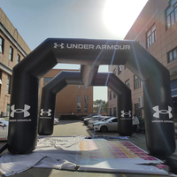 Puerta de arco deportiva inflable para exteriores personalizada, arcos de línea de inicio y meta de Material Oxford para publicidad y promoción