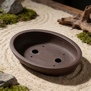 Maceta de Cerámica Verde Oliva Degradado con Orificio de Drenaje y Autorriego, Diseño Moderno Ecológico para Uso en Interiores/Exteriores - Product Image 2