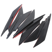 4 pièces Ailerons de spoiler avant universels en fibre de carbone EVO Spoiler Canards de pare-chocs avant universels en fibre de carbone pour voiture