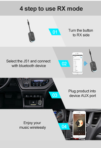 Agetunr J51 v5.3 Bluetooth Transmitter <span class=keywords><strong>Receiver</strong></span> 2-in-1 Bluetooth AUX Adapter cho TV/xe/PC/phòng tập thể dục, cặp 2 thiết bị cùng một lúc - Product Image 4