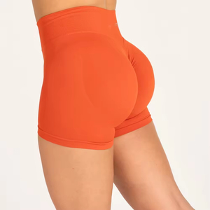 Nuevas llegadas pantalones cortos sin costuras con fruncido en el trasero logotipo personalizado gimnasio Fitness mujeres pantalones cortos de entrenamiento - Product Image 6