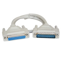 Cable macho D-Sub de 25 pines DB25 cable aislado de PVC para computadora electrónica e impresora