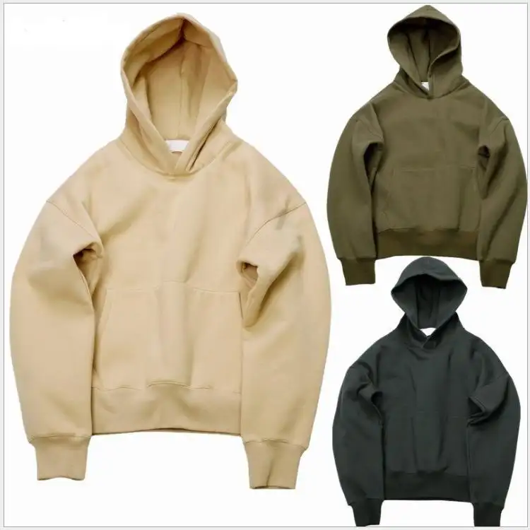 Manufactory Wholesale Custom Winter Thick Pullover Fleece Loose Oversized Blank Printing Logo Cheap Hoodies Men