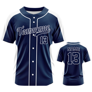 Nouveau design uniforme de baseball, impression numérique, maille polyester, col en V, chemise cousue, logo personnalisé, nom, maillot de baseball pour hommes Wbq55 - Product Image 3