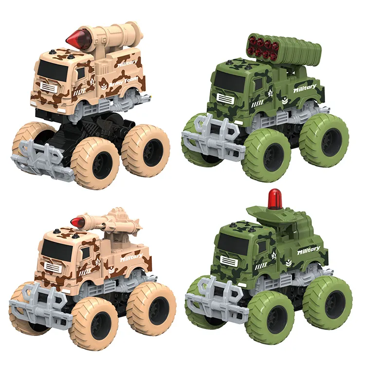 12 PCS Diecast military vehicles models Friction Powered shock absorbers 4x4 army car toys set for kids boys