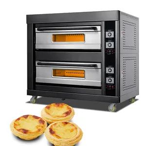 2 Deck Pizza Electric Oven Commercial Bakery Deck Oven Manufacturer Kitchen Bread Baking Bakery Oven