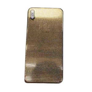 24K placcatura in oro pieno diamante incrostato platino alloggiamento per iPhone XS Premium custodie per telefoni cellulari - Product Image 1