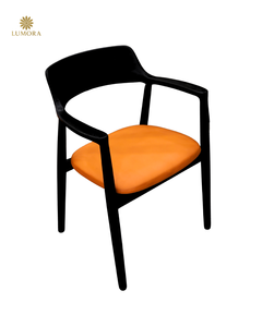 เก้าอี้ทานข้าวไม้สไตล์โมเดิร์นฮิโรชิมะ พร้อมพนักพิง - เฟอร์นิเจอร์ห้องรับประทานอาหารสำหรับบ้าน สำนักงาน โรงแรม วิลล่า - Product Image 1