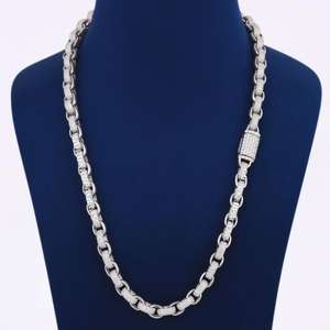 สร้อยคอเพชรหรูหรา 925 เงินสเตอร์ลิง ประดับเพชรสร้างในห้องปฏิบัติการ สำหรับเป็นของขวัญแต่งงานและขายส่ง - Product Image 1