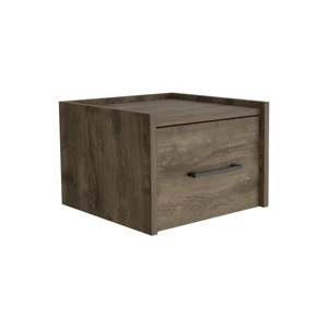 Boa Floating Nightstand Single Drawer Dark Brown <b>Wall</b> Mounted Bedroom <b>Storage</b> Drawer - Product Image 2