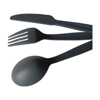 Ensemble de couverts en plastique réutilisables écologiques, couteau, fourchette et cuillère lavables pour pique-nique en plein air