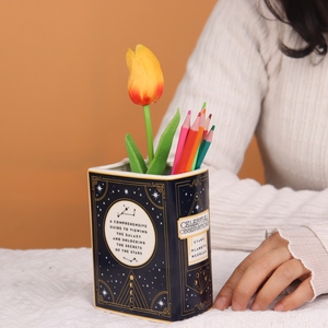 Vaso Moderno in <span class=keywords><strong>Ceramica</strong></span> a Forma di Libro, Decorazioni per Libreria, Vaso Unico per Amanti dei Libri, <span class=keywords><strong>Vasi</strong></span> per Fiori per Arredamento Casa, Piccolo Portaoggetti - Product Image 4