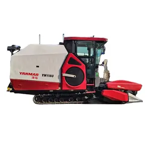 120HP rice harvesting machine Handheld wheat combine Price of small Combine harvester sold in China YH1180