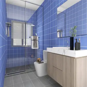 3D tiles PVC wallpaper self adhesive Eco friendly waterproof for bathroom