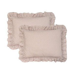 Housse de coussin de luxe décorative pour la maison et housse de coussin en laine style bohème, ensemble de taies d'oreiller 100 % coton à volants - Product Image 3