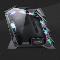 Casing Mid Tower mikro atx kustom 2024, casing komputer gaming kantor gaming bentuk khusus