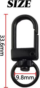 NSBELL PCS Mousquetons pivotants robustes en métal pour cordons, fermoirs mousquetons pour sacs à dos, breloques, tirettes de fermeture éclair, projets de perles, colorés - Product Image 2