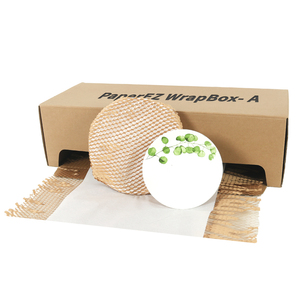 Eco Friendly Recyclable Kraft Honeycomb <b>Paper</b> Dispenser Custom Logo <b>Biodegradable</b> Cushion Wrapping <b>Paper</b> Wrap Box for Ecommerce - Product Image 1