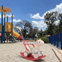 Vente en gros de jouets pour bébés en plastique bon marché 3 en 1 Cartoon Kids Ride on Toy Animals Rocking Horse