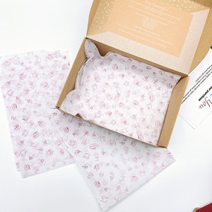 Papier de soie blanc personnalisé 17 g/m² avec logo imprimé pour emballage cadeau/chaussures/vêtements - Product Image 1