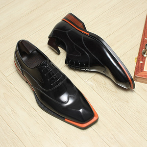 Zapatos de Vestir de Cuero Negro para Hombre de Alta Gama, Personalizables, Casuales para Ocasiones Elegantes de Otoño, con Función de Aumento de Altura - Product Image 3