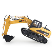 Drop-kapal Otentik versi pabrik Huina 1550 Update Terbaru Super Diecast 1/14 skala 15 Saluran 2.4GHz RC Excavator