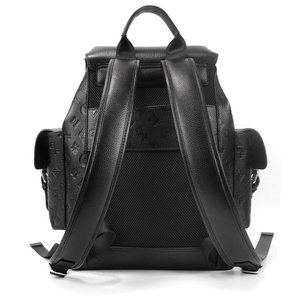 Trendy Men's PU <b>Drawstring</b> <b>Backpack</b> Large-Capacity Overnight Bag with Fashionable Printed Designs - Product Image 3