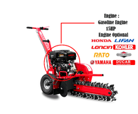K-maxpower – Mini Machine à trancher 15hp, profondeur maximale 600mm, essence EPA, utilisation agricole