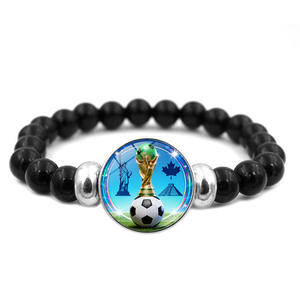 Pulsera Conmemorativa 2026 con Cuentas, Emblema de Estados Unidos, Canadá y México, Trofeo <span class=keywords><strong>FIFA</strong></span>, Cristal Creativo, Piedra Natural, Accesorio Unisex - Product Image 5