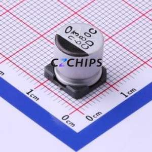 ตัวเก็บประจุอิเล็กโทรไลต์อะลูมิเนียมแบบ SMD รุ่น UCD1C681MNL1GS ขนาด D10xL10 มม. ความจุ 680uF 20% 16V 425mA-120Hz - Product Image 1