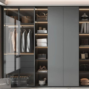 <span class=keywords><strong>Armario</strong></span> Plegable y Extensible YALIG con Puerta Corredera con Espejo, Mueble de Dormitorio Moderno de Madera Blanca para el Hogar - Product Image 2