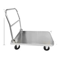 Chariot de service pliable robuste Weihang pour entrepôt, chariot de restauration avec roues
