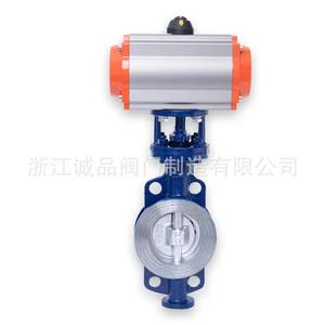 Vanne papillon pneumatique à triple décalage D673H-16, joint étanche, acier moulé et acier inoxydable, conception en gaufre - Product Image 3