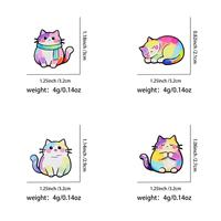 Großhandel Metall-Cartoon-Pins: Niedliche Katzen-Brosche, Liebliche Kreative UV-Bedruckte Tier-Anstecknadel, Accessoire für Taschen & Kleidung