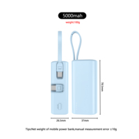 Batería Externa Mini de 5000 mAh con Carga Rápida Tipo-C de 22.5W, Compatible con iPhone, Venta al Por Mayor, Personalizable